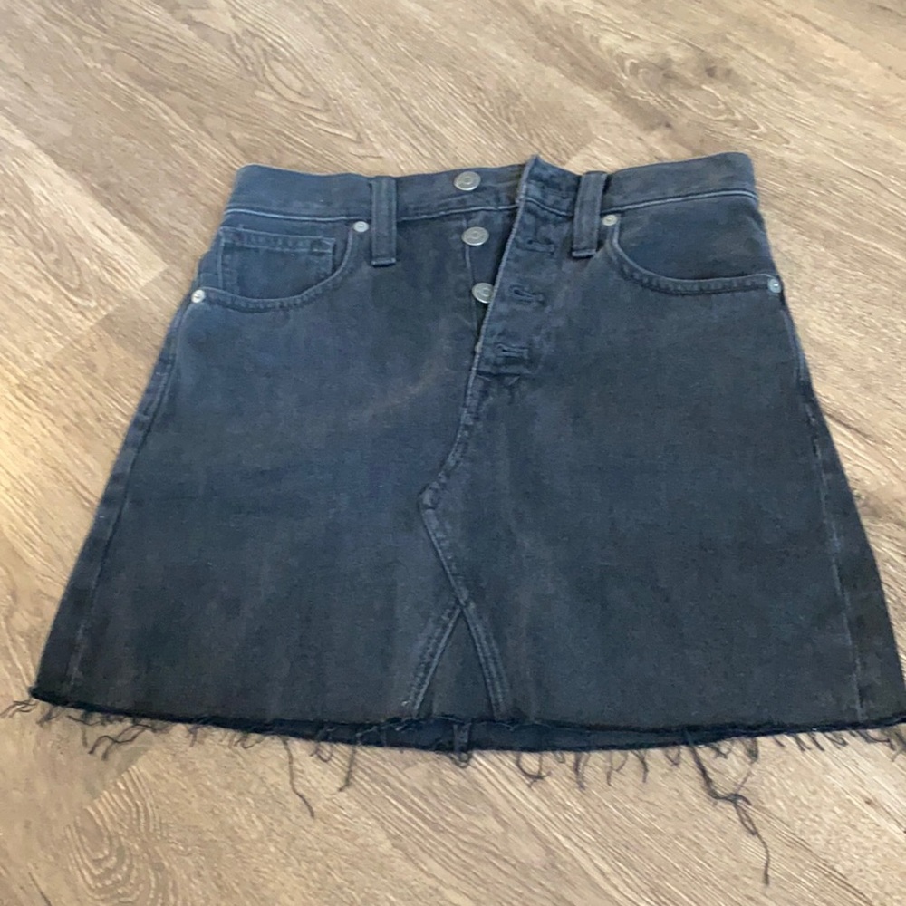 black denim skirt